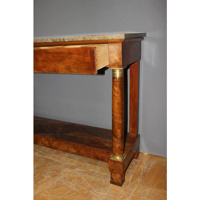 Traditional Empire Style Walnut Console Table, 1800s For Sale - Image 3 of 11