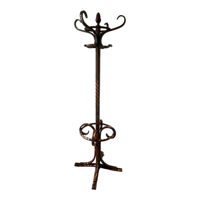Antique Thonet-Style Bentwood Perroquet Hall Tree & Coat Rack For Sale