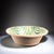 Large Spanish handmade and painted white and green glazed terracotta "Lebrillo" earthenware bowl in the style typical of...
