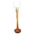 Danish Modern teak table lamp by Randers Design. Includes harp and finial but no shade. 18 inches to the top of the...