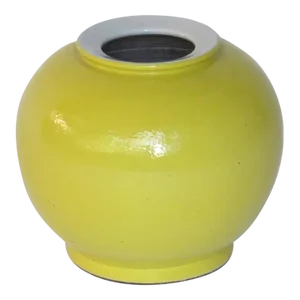 Mid 20th Century Yellow Glazed Ceramic Jar