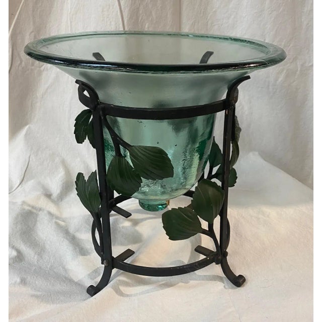 Traditional Vintage Showroom Sample Cachepot With Recycled Glass From Spain For Sale - Image 3 of 9