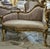 Rococo French Rococo Style Settee Sofa – Beige Embroidered Upholstery With Ornate Gold Leaf Frame For Sale - Image 3 of 5