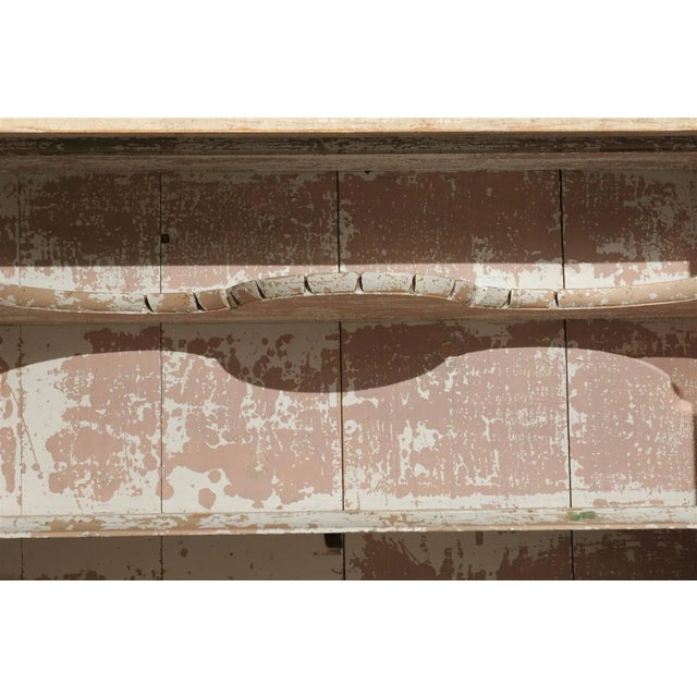 Cream Swedish Early 19th Century Gustavian Painted Tall Cabinet with Reeded Doors For Sale - Image 8 of 11
