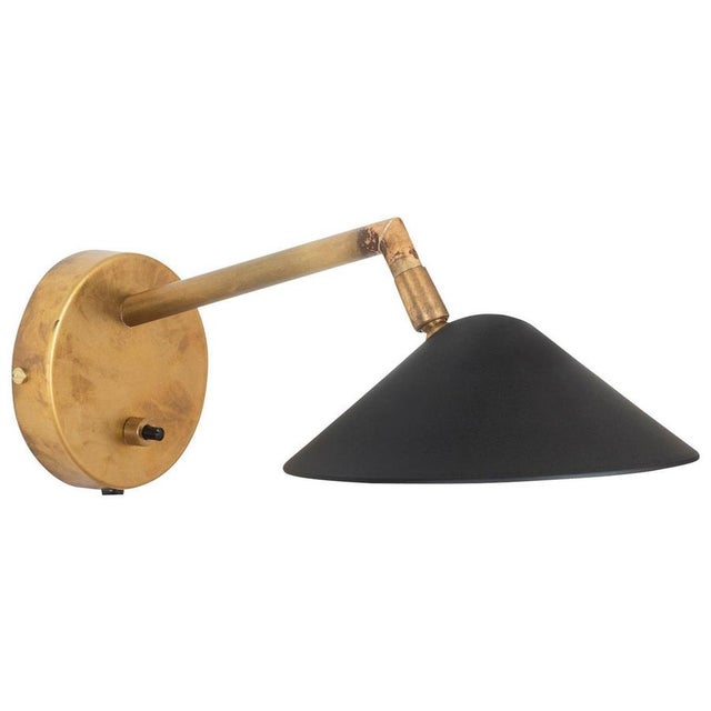 Grenverk Raw Brass Short Wall Lamp by Johan Carpner for Konsthantverk For Sale - Image 6 of 6