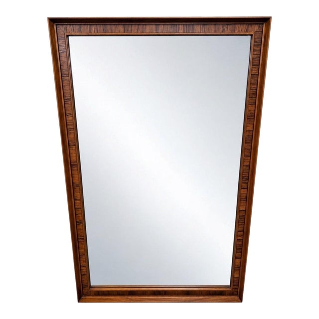 Mid-Century Modern Kent Coffey Perspecta Walnut & Rosewood Wall Mirror For Sale