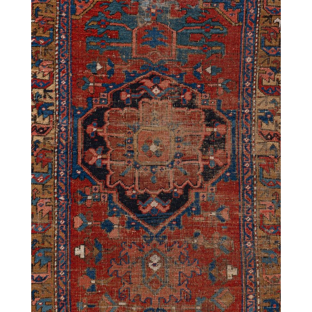Antique Circa 1890 Red Hand Knotted Oriental Runner 3ft 3in X 11ft For Sale In New York - Image 6 of 13