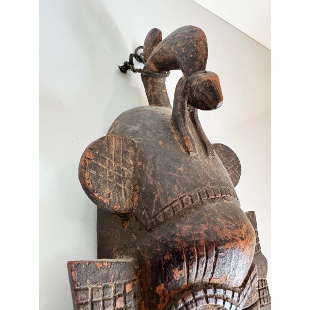 1960's Vintage Hand-Carved African Tribal Wall Mask/ Sold For Sale - Image 11 of 12