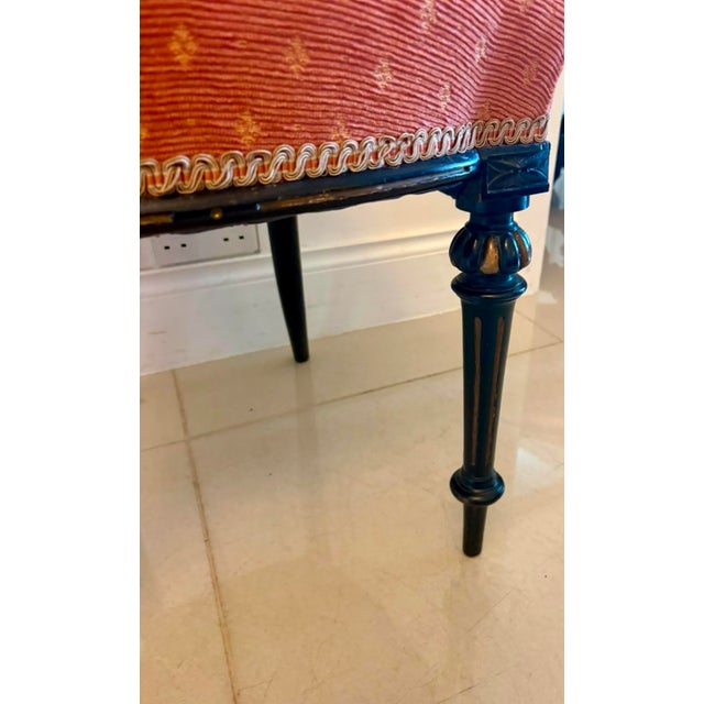 Red Antique Victorian Ebonised & Gilt Dining Chairs, 1880, Set of 4 For Sale - Image 8 of 18