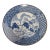 Large 14.5" Japanese Arita Blue and White Porcelain Landscape Charger Plate For Sale