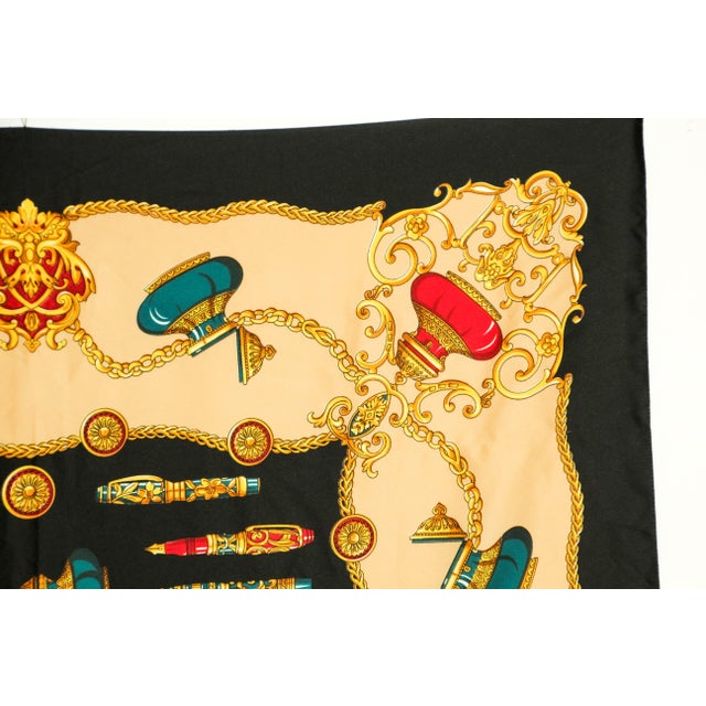 Vintage Italian Scarf Shawl with Luxury Writing Instruments Italy For Sale - Image 11 of 12