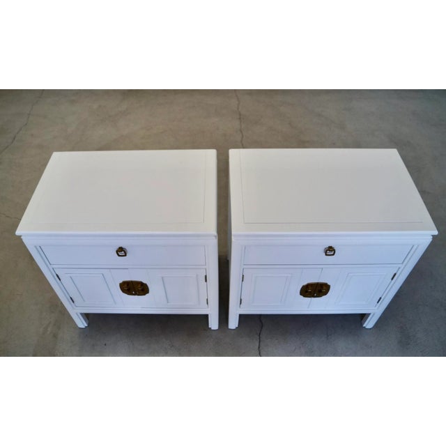 Hollywood Regency Nightstand Cabinets - a Pair For Sale - Image 10 of 12