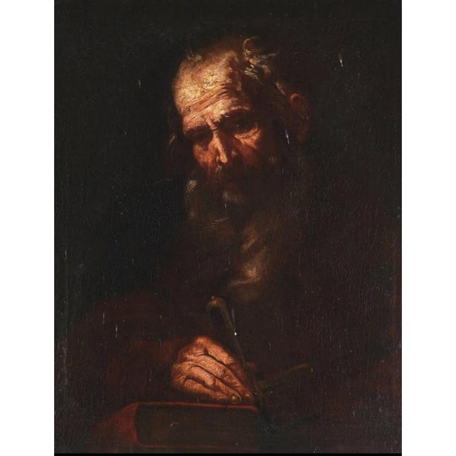 Brandi, Giacinto Circle of " San Peter " 17th Century Oil on canvas (re-engraved). Restoration note on the reverse....