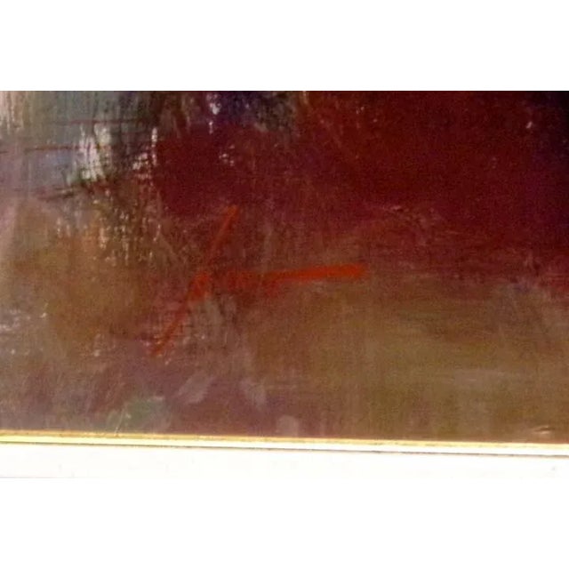 Impressionist Pino "After Midnight"on Canvas Hand Signed & Embellished W/ Custom Frame For Sale - Image 3 of 5