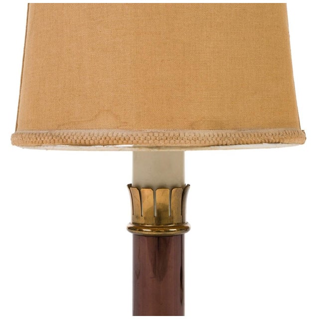 Mid-Century Modern Bedside Lamps in Copper-Plated Brass with Lampshades from Stilnovo, 1960s, Set of 2 For Sale - Image 3 of 18