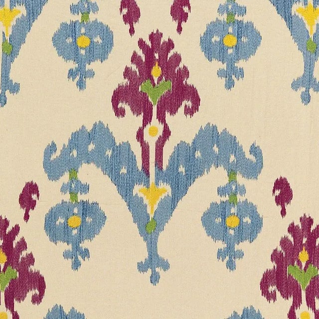 Asian Sample - Schumacher X Martyn Lawrence Bullard Raja Embroidery Fabric in Jewel For Sale - Image 3 of 3