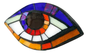 Anti Evil Eye Mosaic #2 Wall Sculpture by Ruth Minola Scheibler