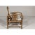 Brown Anglo Style Bone Inlaid Armchair with Folding Back and Loop Arms For Sale - Image 8 of 12