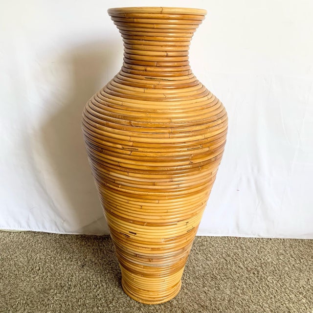Boho Chic Pencil Reed Vases - Set of 2 For Sale In Miami - Image 6 of 9