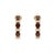Garnet Huggies Hoops Earrings | January Birthstone Earrings | 18k Gold Plated Sterling Silver Earrings - A Pair For Sale - Image 4 of 4