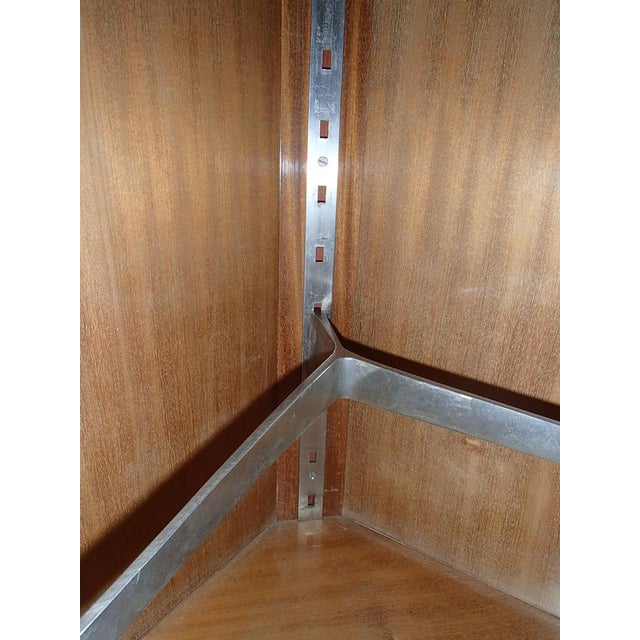 Bauhaus Corner Display Case with Adjustable Glass shelves and Lighting For Sale - Image 15 of 18