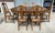 J.B. Van Sciver Company 7 Piece j.b. Van Sciver Co. Refinished Antique Oak Round Dining Set With Two Leaves For Sale - Image 4 of 18