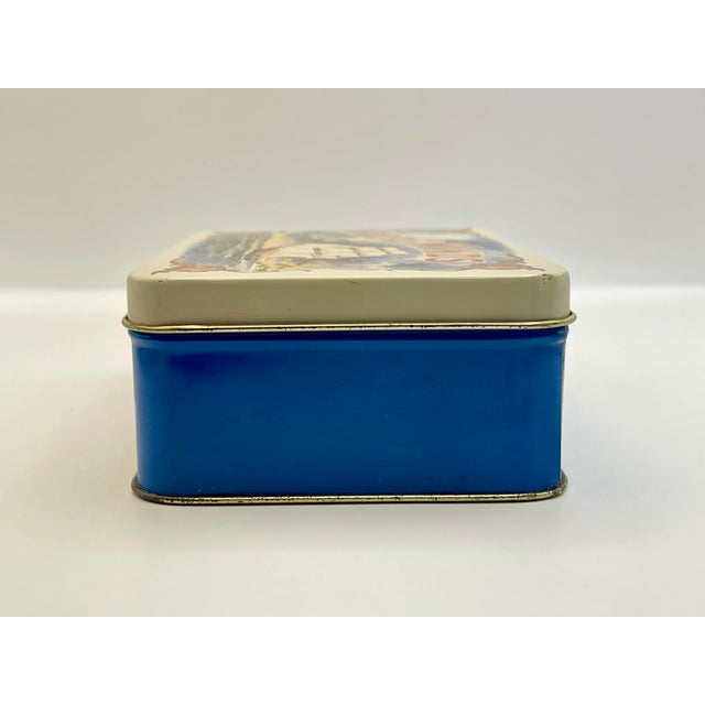 Vintage Sailing Ship Tin Box For Sale - Image 4 of 8