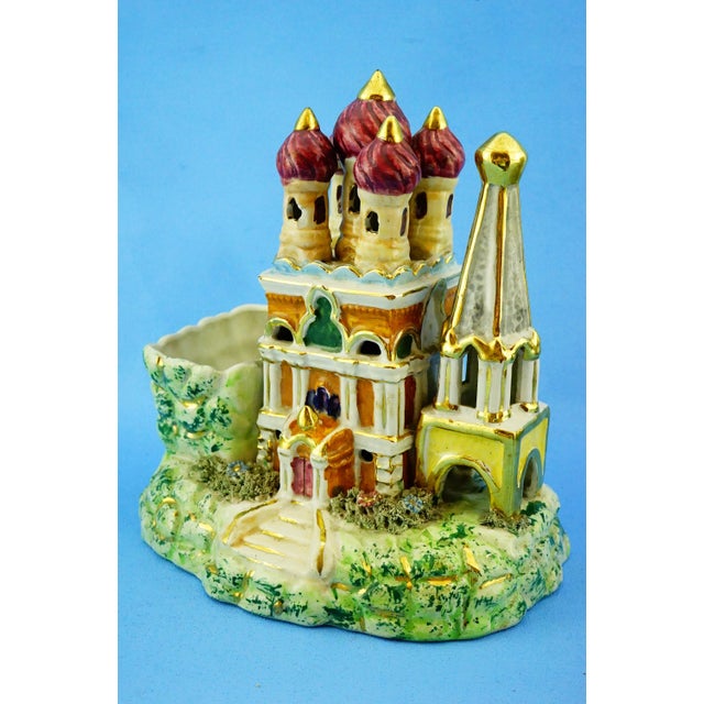 Vintage Ceramic Souvenir Sanremo and Russian Orthodox Church Sculptures, Italy, 1890s, Set of 2 For Sale - Image 10 of 18