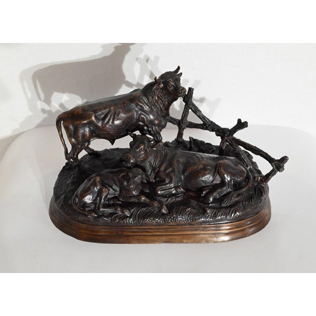 Jules Moigniez, Cows, Early 20th Century, Bronze For Sale - Image 18 of 18