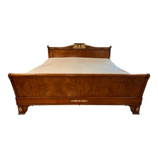 1990s Francesco Molon Giemme King Sized Sleigh Bed For Sale