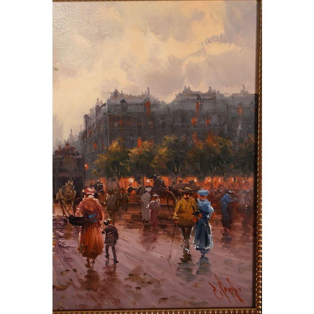 Impressionist Style Painting, Street Scene. Emilio Payes For Sale - Image 10 of 18