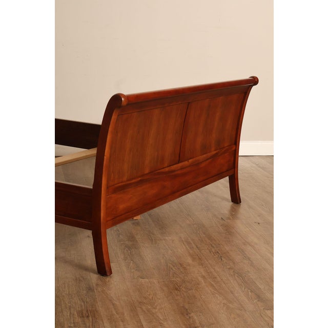 Wood Stickley Cherry Sleigh Queen Bed For Sale - Image 7 of 18