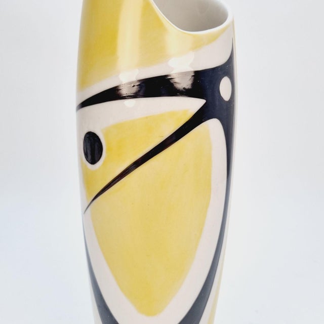 Black Vintage Art Deco Zsolnay Porcelain Vase by János Török, 1960s For Sale - Image 8 of 12