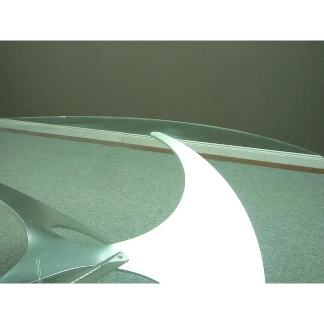 Metal Space Age Propeller Coffee Table by Knut Hesterberg for Ronald Schmitt, 1960s For Sale - Image 7 of 9
