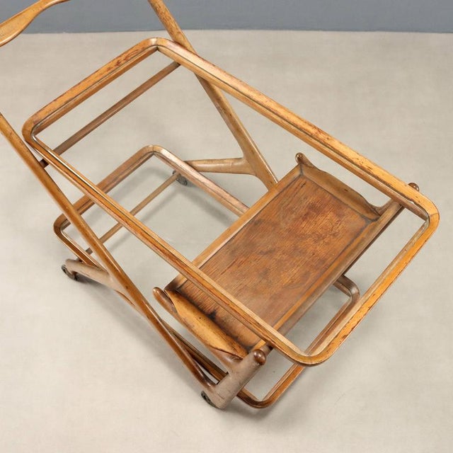 Wood Beech Serving Trolley, 1950s For Sale - Image 7 of 10