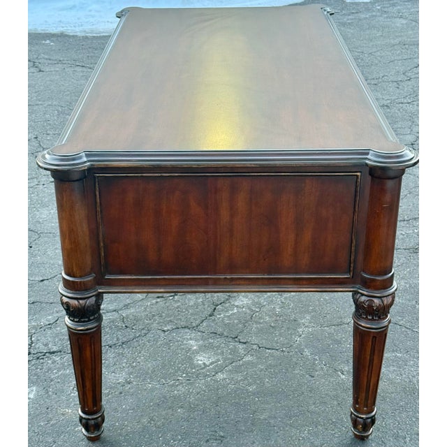 2000 - 2009 Ethan Allen Sheraton Style Executive Desk For Sale - Image 5 of 12