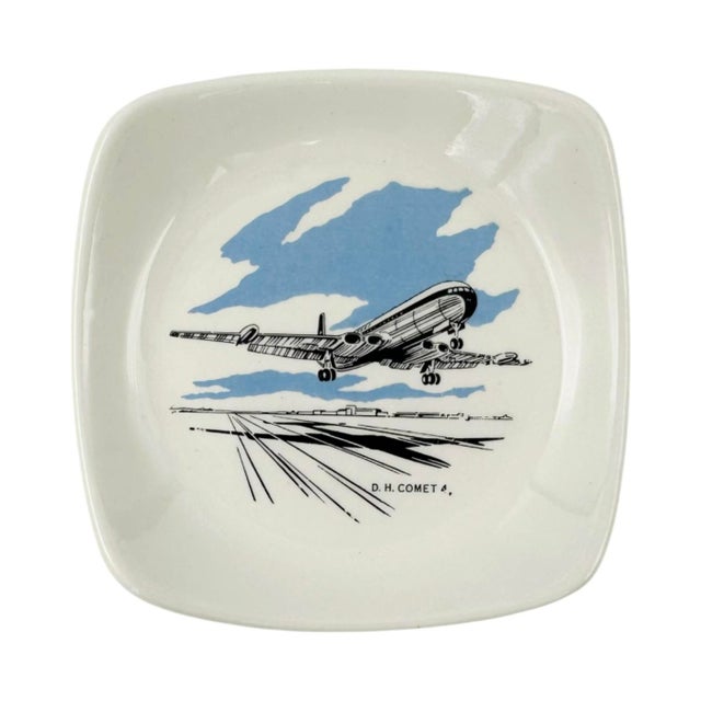 Mid 20th Century Vintage Boac De Havilland dh.106 Comet 4 Wade Airplane Jet Ashtray For Sale - Image 5 of 10