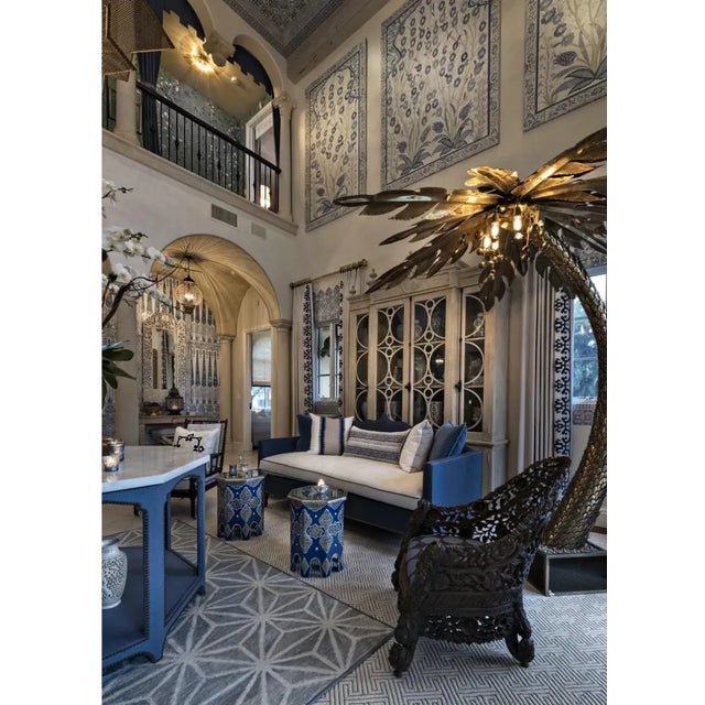 Nicolette Mayer Collection Kips Bay Showhouse Palm Beach Tree of Life Acrylic Diptych Wall Art Panels - A Pair For Sale - Image 4 of 7