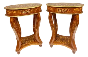 Louis XV Revival French Side Tables, Set of 2