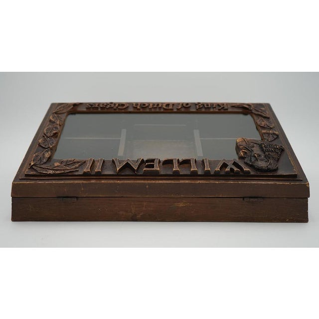 Wood Antique Anglo-Dutch Willem II Cigar Shop Counter Display Cabinet in Glazed Oak For Sale - Image 7 of 18