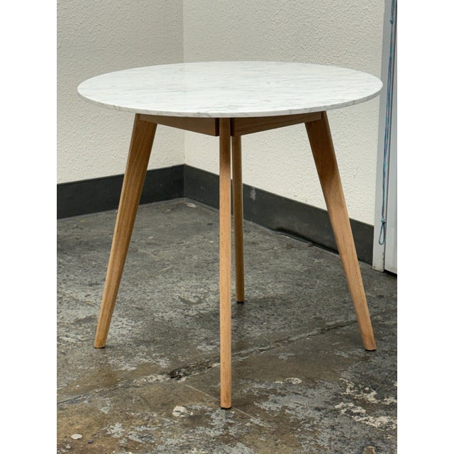 2020s Article Mara Carrara Marble Café Table For Sale - Image 5 of 12