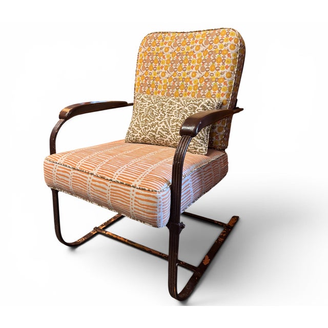 1930s Art Deco Springer Lounge Chair by Wolfgang Hoffmann for Howell Furniture For Sale - Image 11 of 12