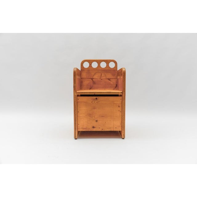 Set of Scandinavian Pine Wood Childs Chair and Bench, 1960s For Sale - Image 9 of 18