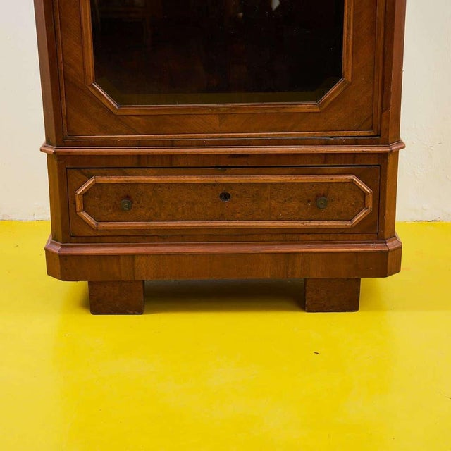 Antique Bookcase with Cut Glass For Sale - Image 3 of 16