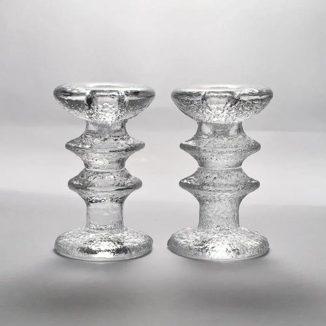 Model Festivo Glass Candleholders by Timo Sarpaneva for Iittala, 1970s, Set of 2 For Sale - Image 11 of 11