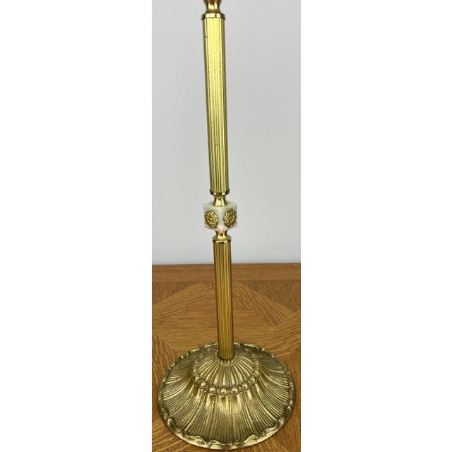 Vintage French Ashtray Stand in Brass and Onyx Crystal For Sale - Image 3 of 14