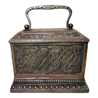 Rare 19th Century Antique Cast Iron State Savings Bank St Paul Minn Still Bank For Sale