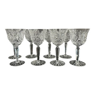 Set of 8 Edgar by Kobani Crystal Claret Wine Glasses, Circa 1980 For Sale