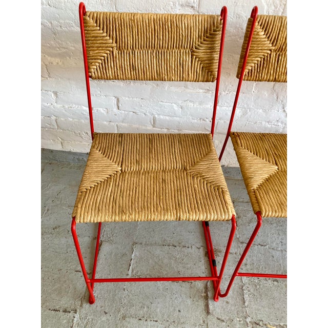 Chairs with Natural Straw Seats from Pirela Atelier, 1970s, Set of 6 For Sale - Image 10 of 16