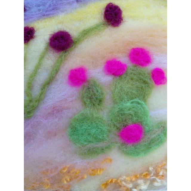 Textile Contemporary Fiber Art Desert Landscape Set With Haiku by Paula Darnell For Sale - Image 7 of 9